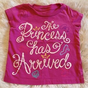 Disney Baby Top 12-18m Pink Sparkly The Princess has Arrived T Shirt